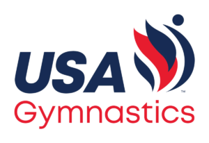 A logo of usa gymnastics is shown.