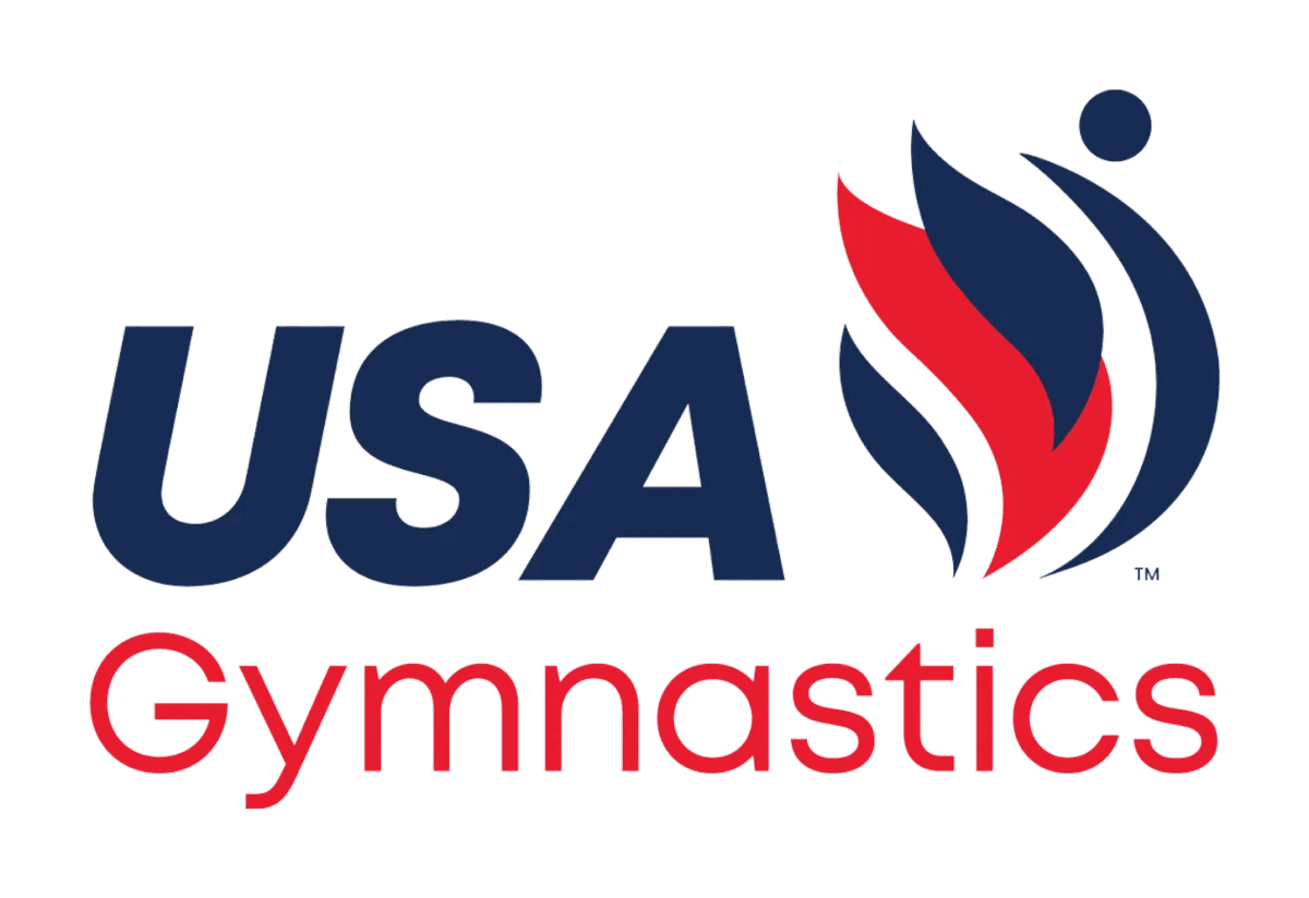 A logo of usa gymnastics is shown.
